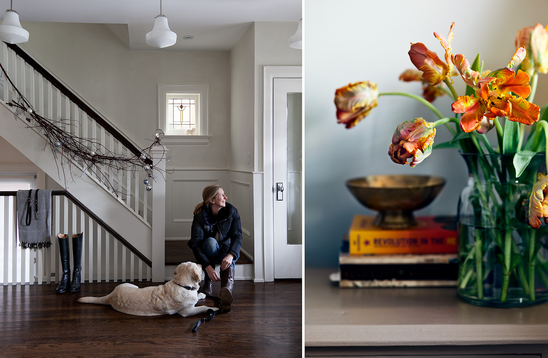 Lifestyle Photography Toronto Dog Flowers